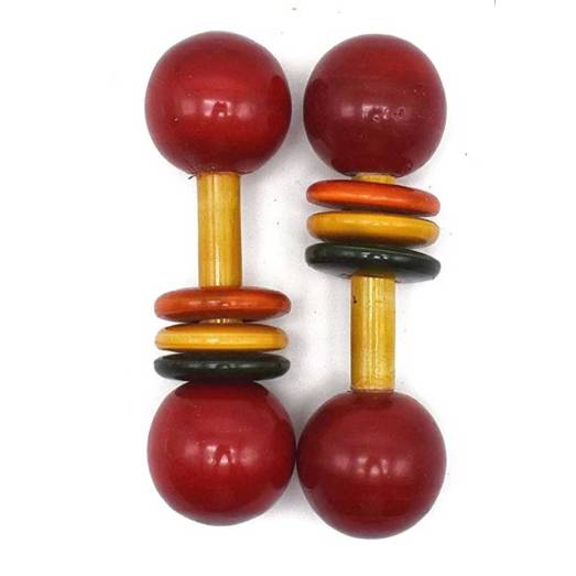 Multicolor Wooden Dumbbell Rattle Manufacturers in Agra